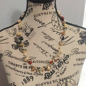 Bead, Stone, and Shell Necklace